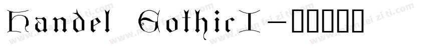 Handel GothicI字体转换